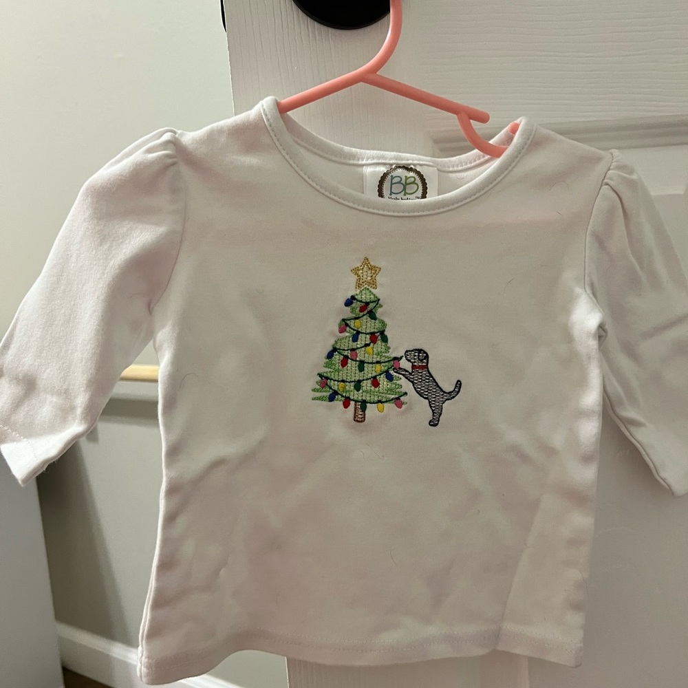 BB Christmas dog monogram shirt